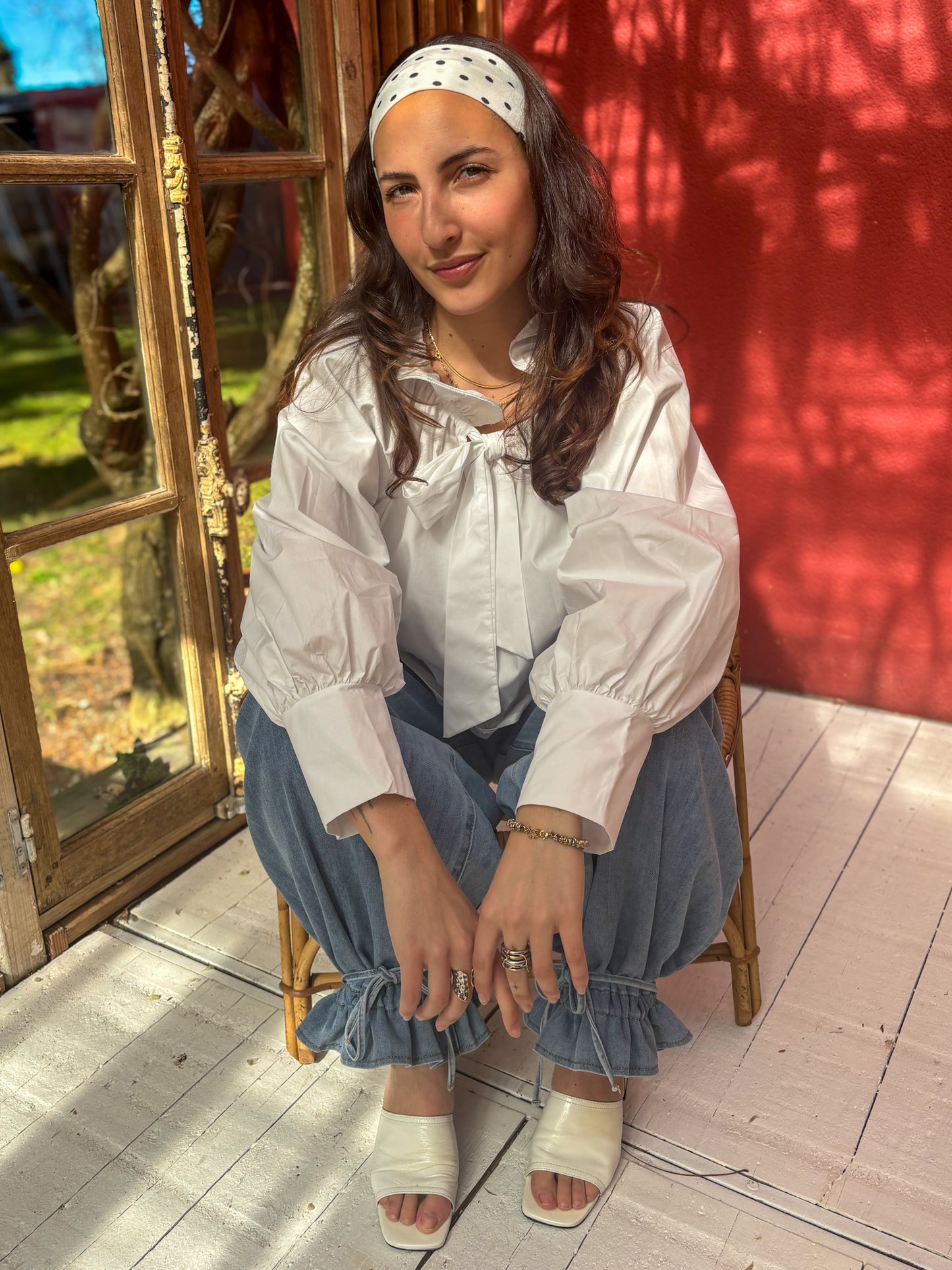 Blouse col à nouer