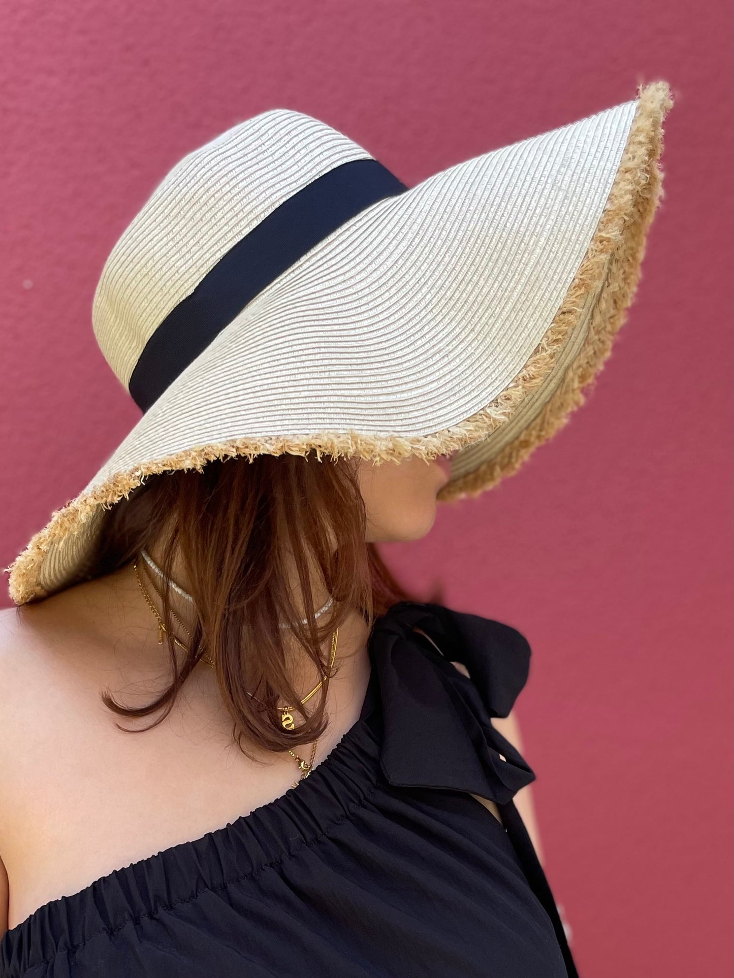 Chapeau capeline en paille