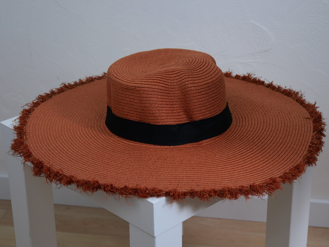 Chapeau capeline en paille