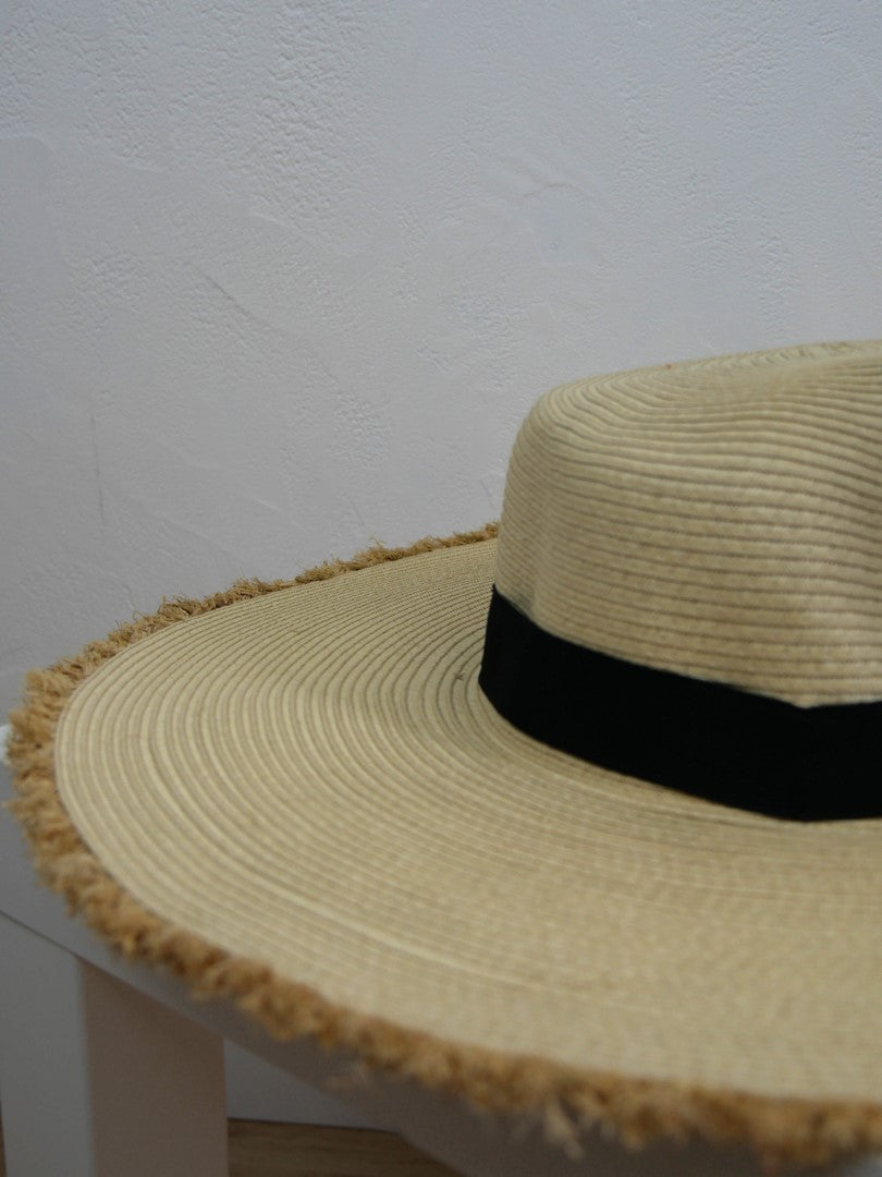 Chapeau capeline en paille