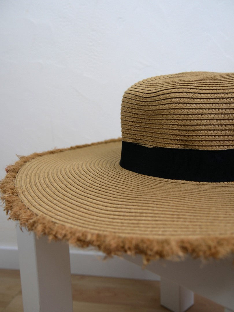 Chapeau capeline en paille