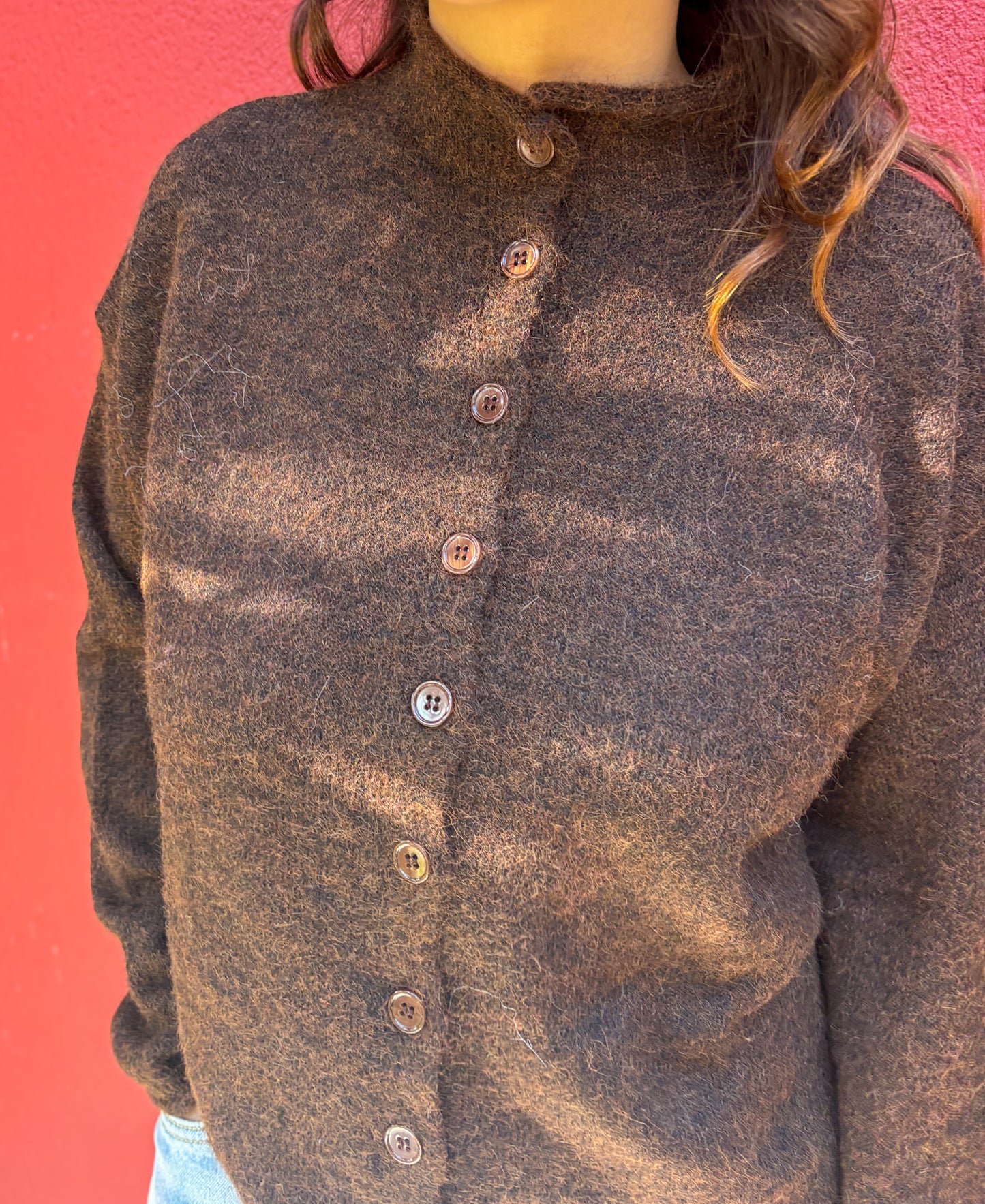 Gilet col montant à boutons