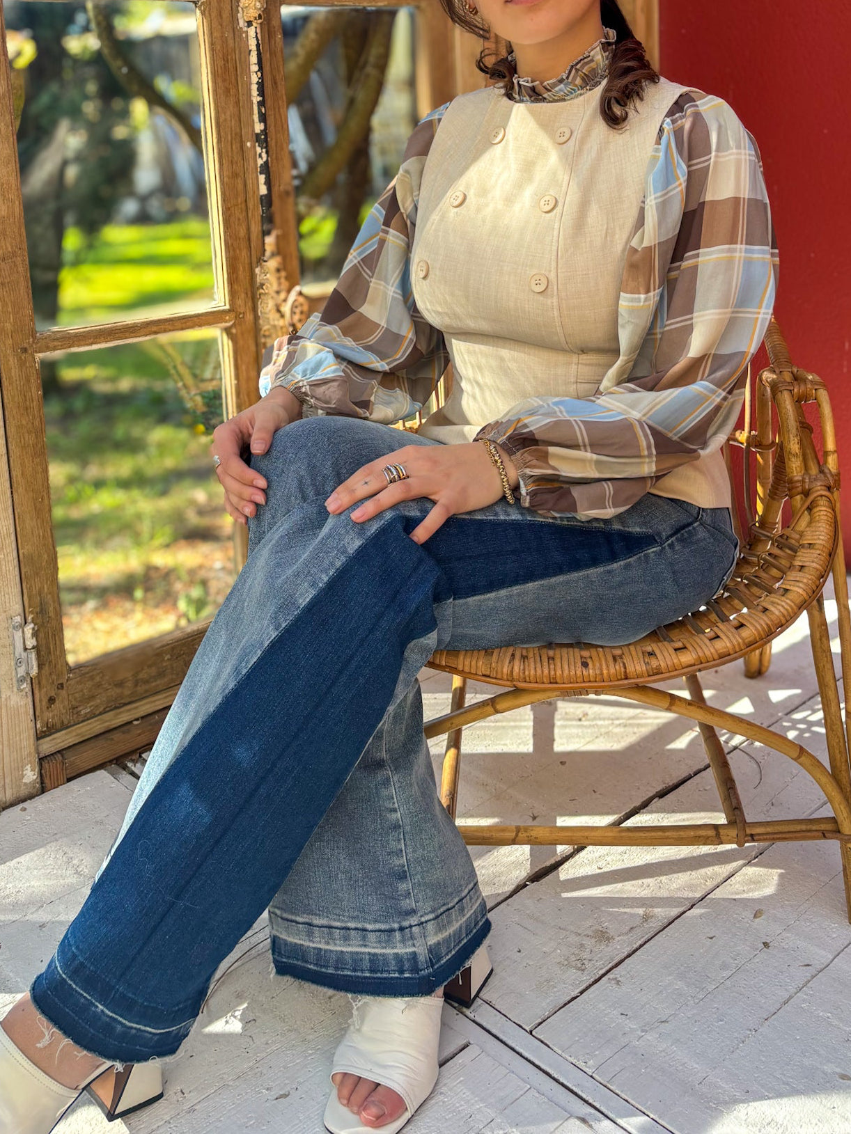 Jean flare patchwork