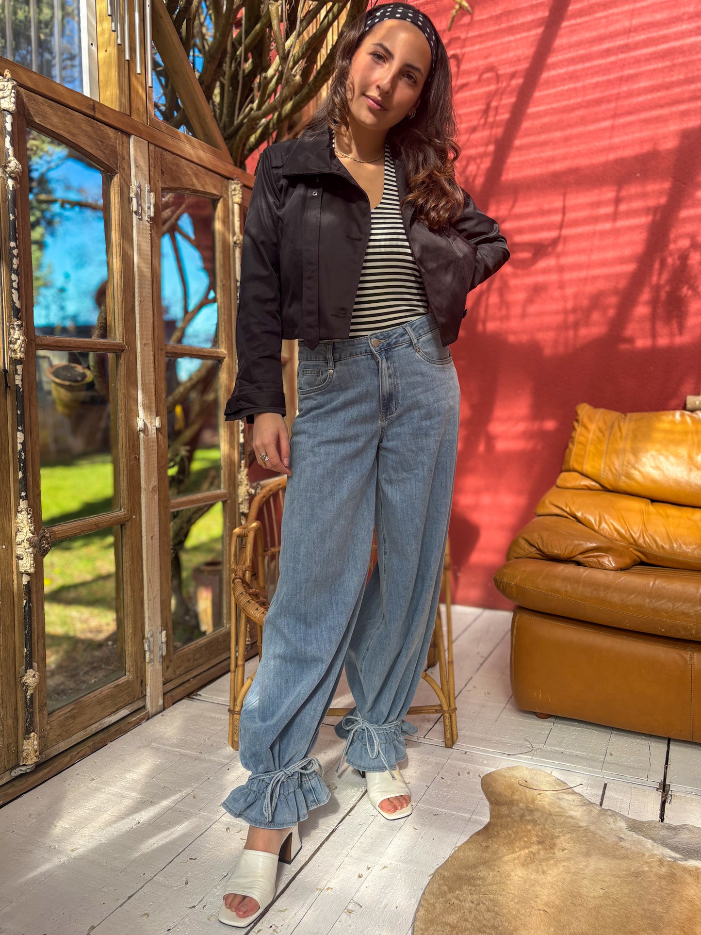 Body à rayures dos nu