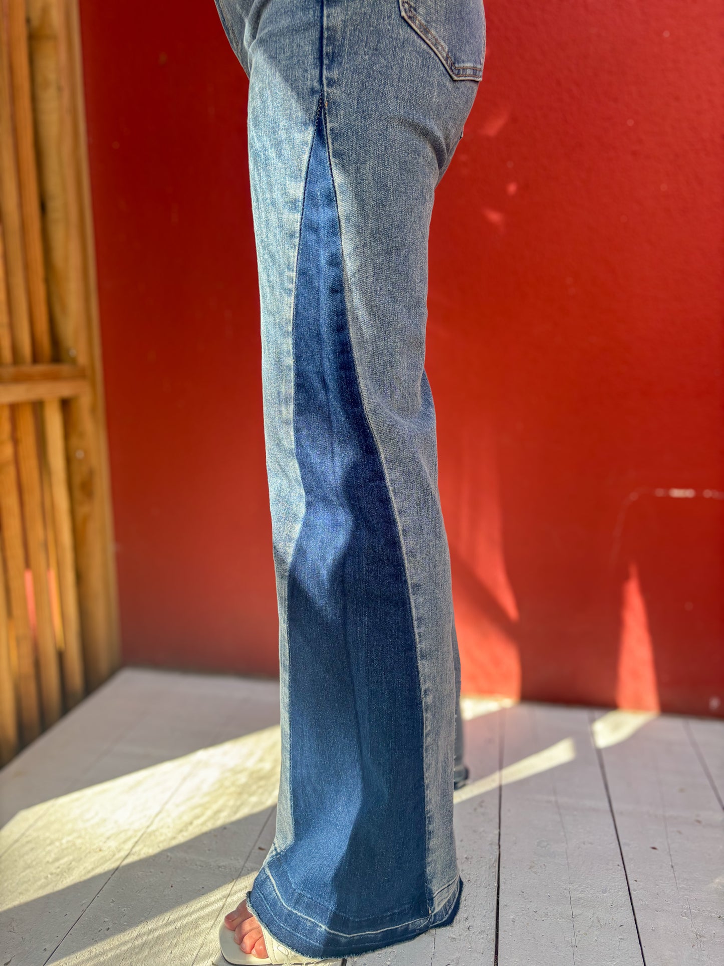 Jean flare patchwork