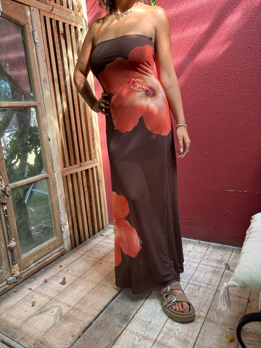 Robe bustier fleurs