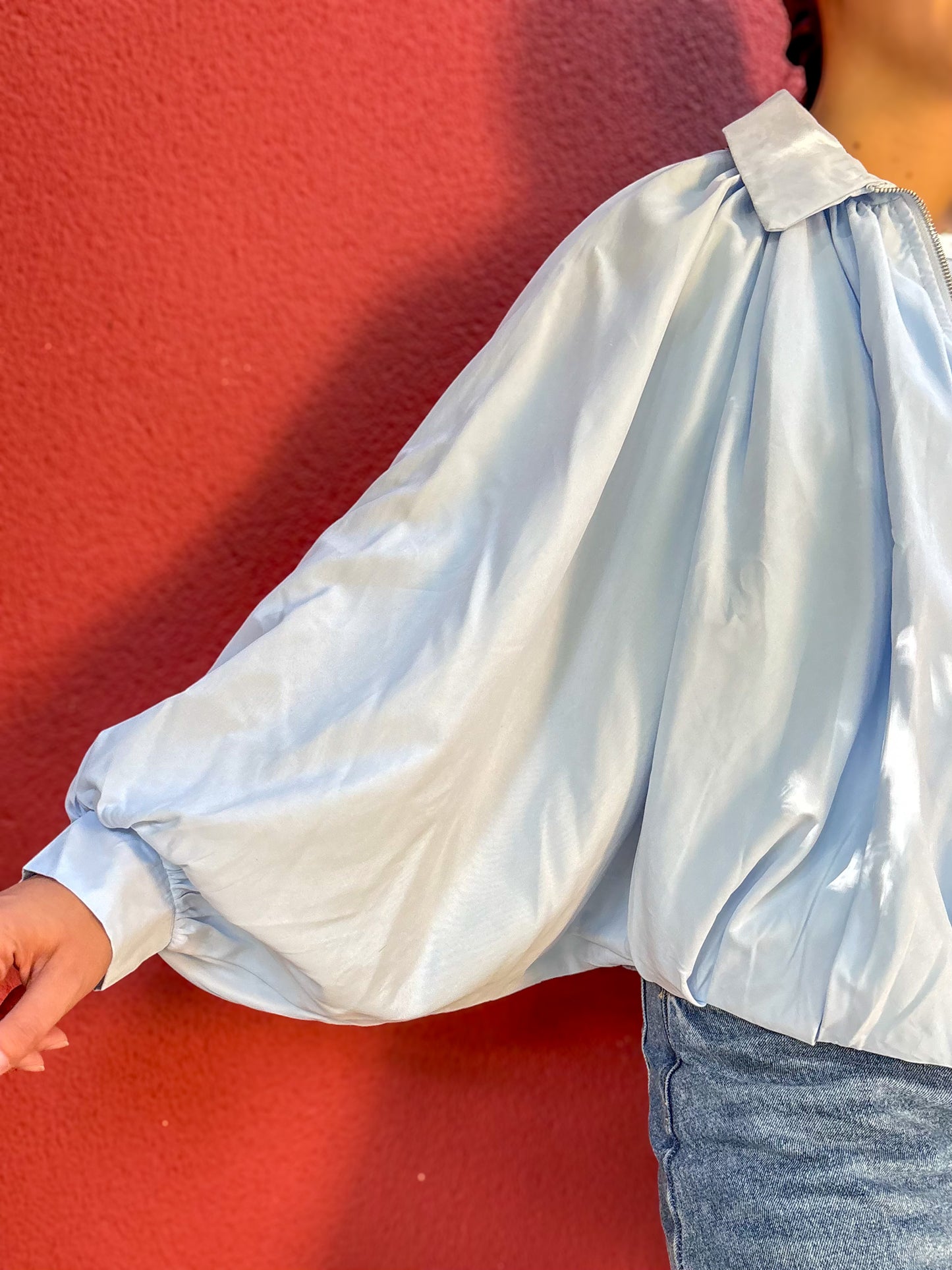Veste Bomber à Manches Chauve-Souris