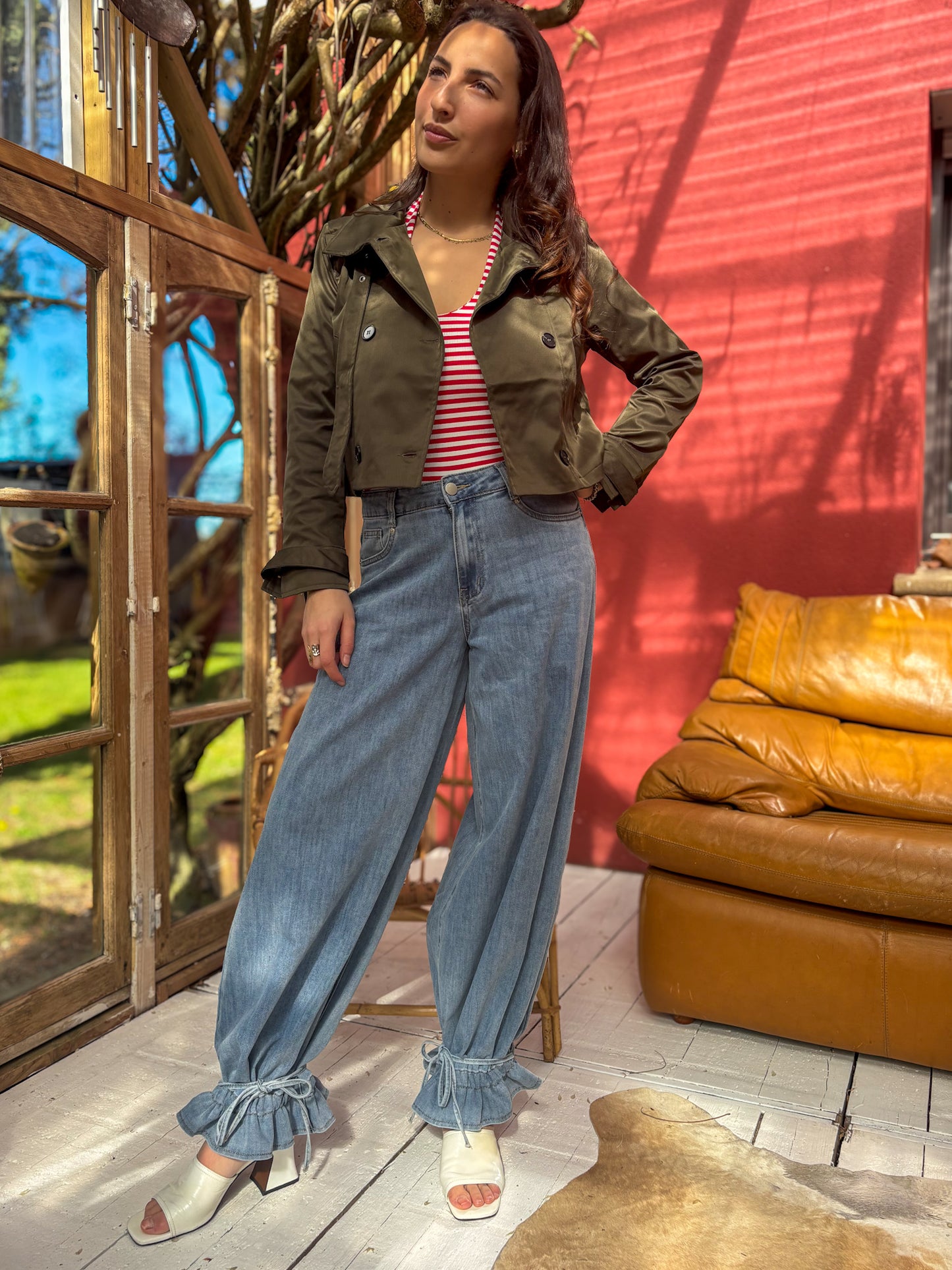 Body à rayures dos nu