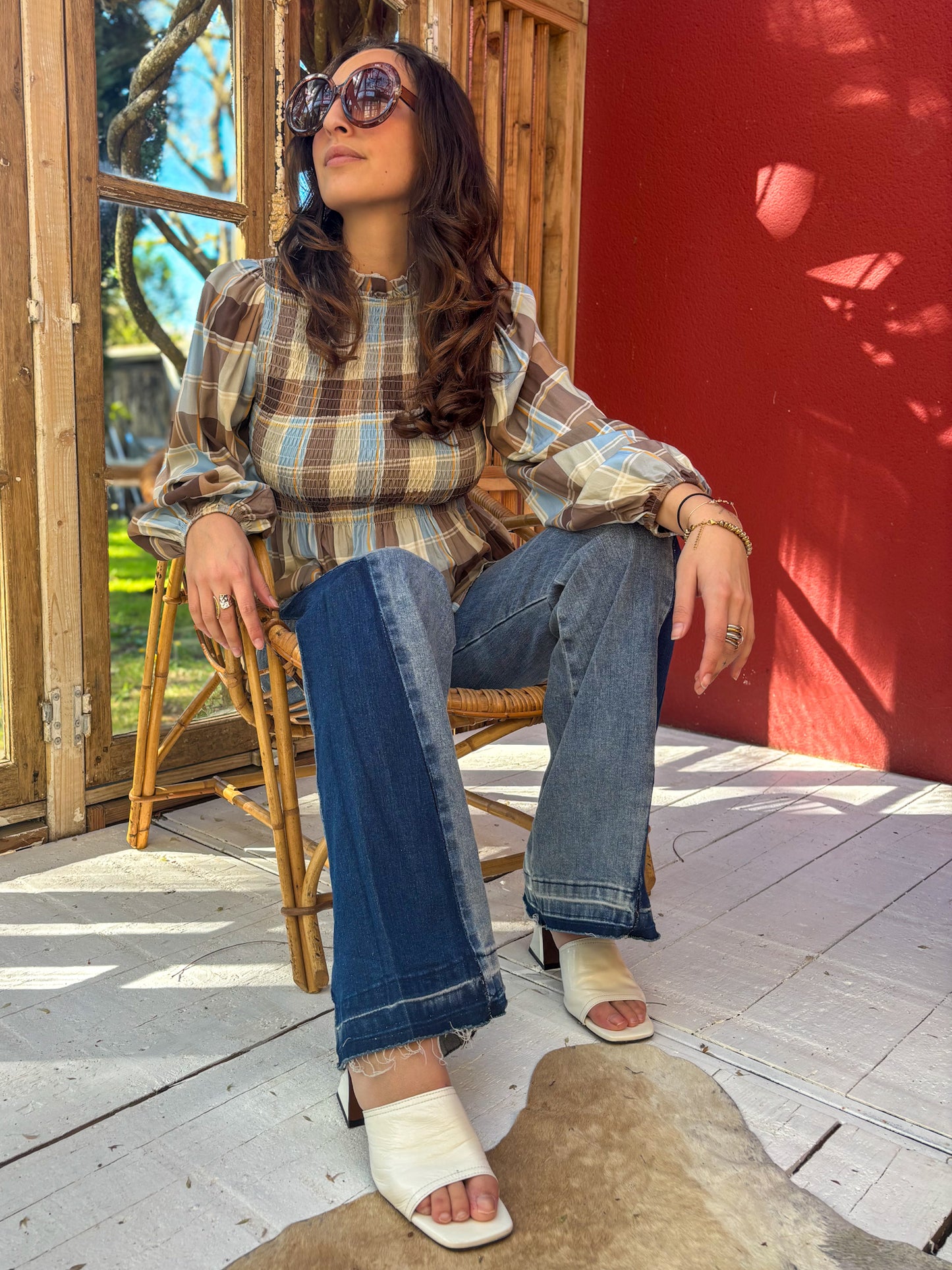 Jean flare patchwork