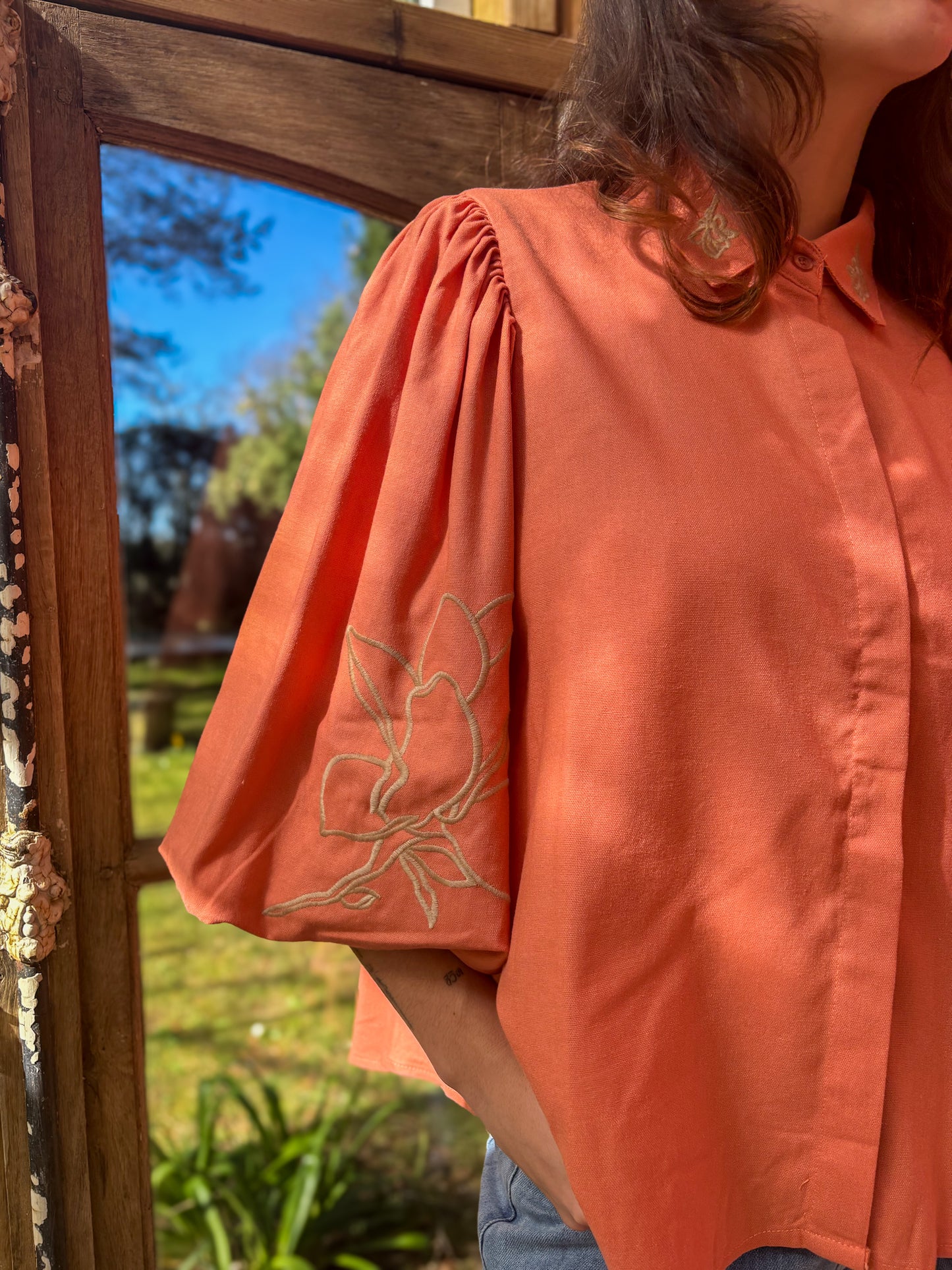 Blouse manches bouffantes