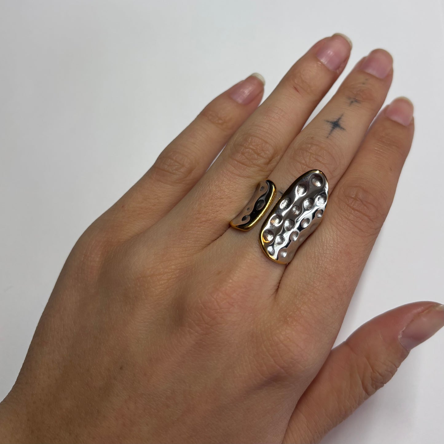 Bague or argent ouverte