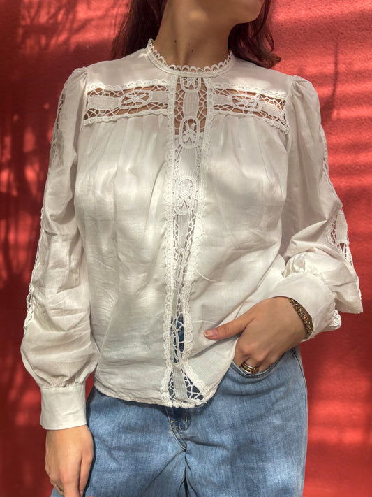 Blouse romantique dentelle