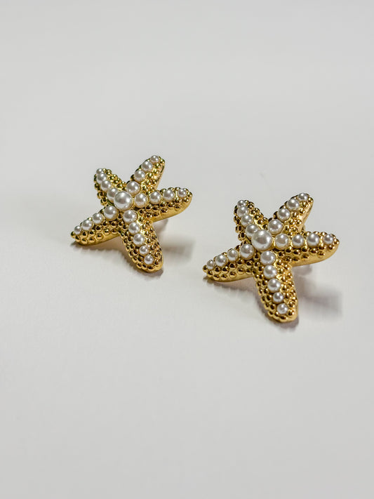 Boucles d’oreilles étoile perles