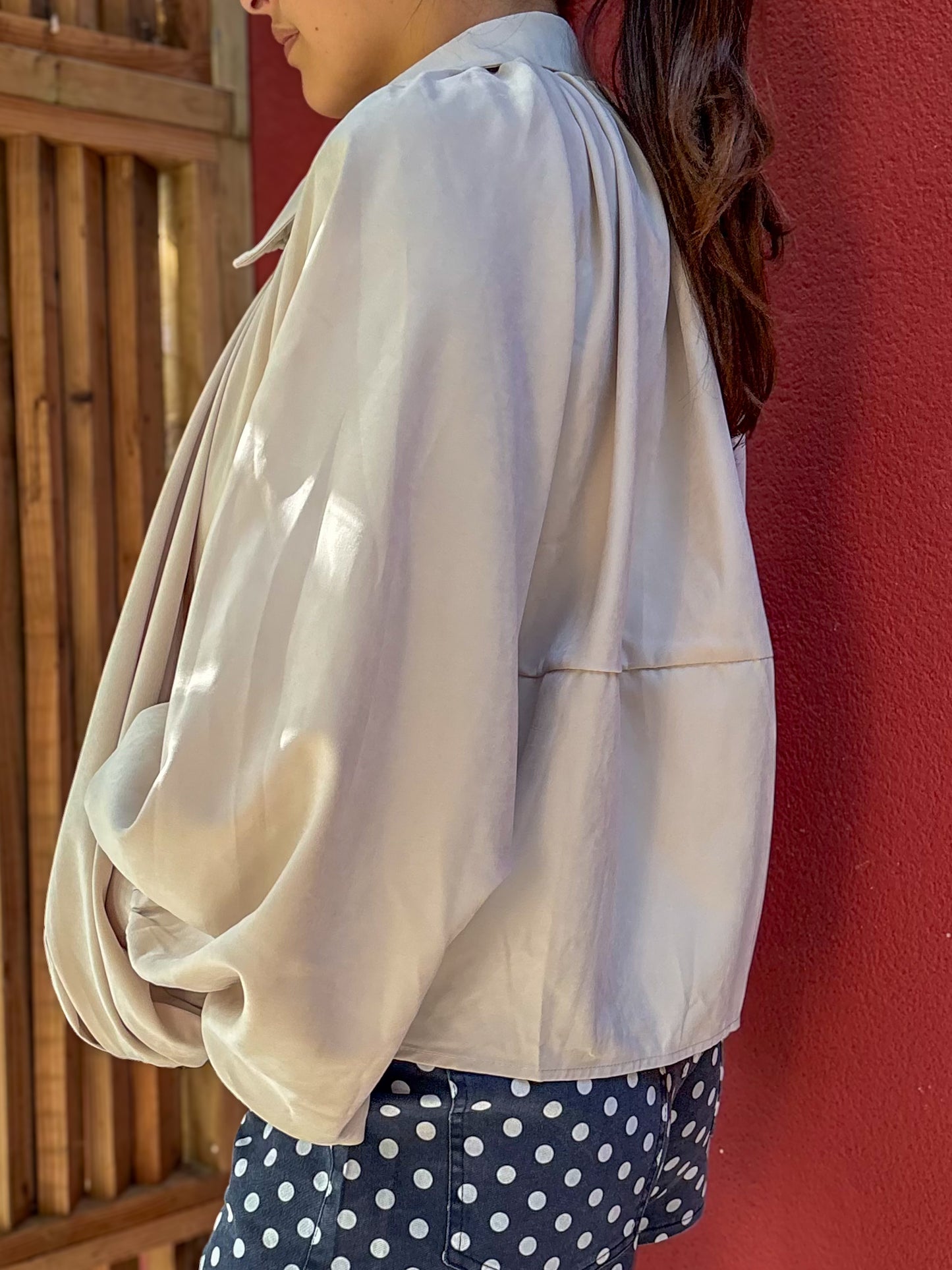 Veste Bomber à Manches Chauve-Souris