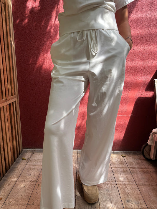 Pantalon droit blanc