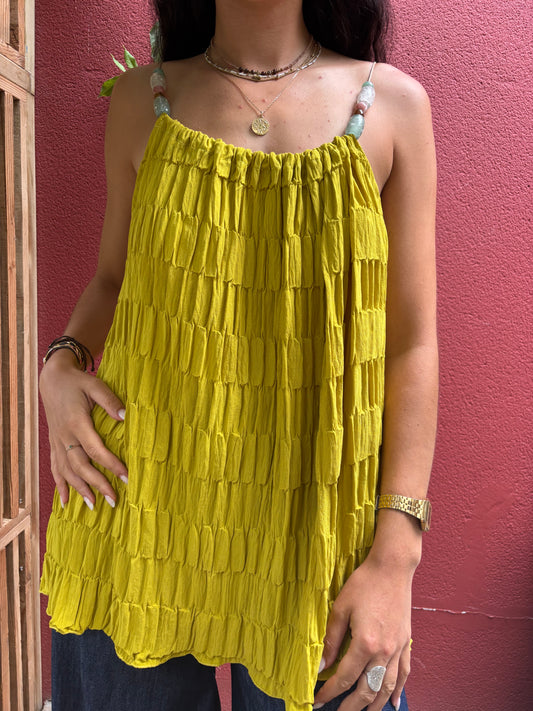 Haut à bretelles avec perles